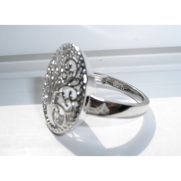 925 STERLING SILVER Large Tree Of Life Ring - Picture 10 of 15